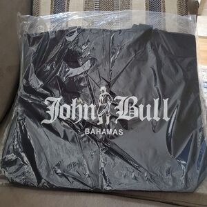 NWT John Bull Bahamas Black Zipper Closure Tote